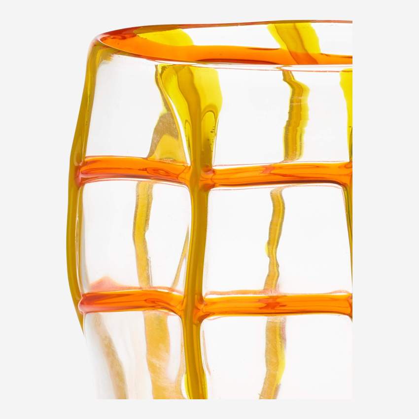 Vase aus mundgeblasenem Glas - 15 x 18 cm - Transparent