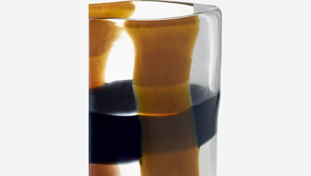 Vase aus mundgeblasenem Glas - 20 x 21 cm - Transparent