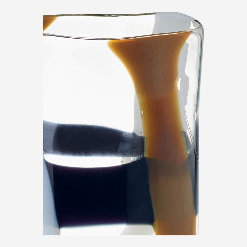 Vase aus mundgeblasenem Glas - 20 x 26 cm - Transparent