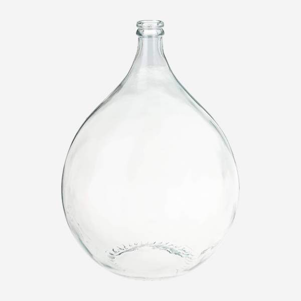 Jarrón de vidrio reciclado - 40 x 56 cm - Transparente