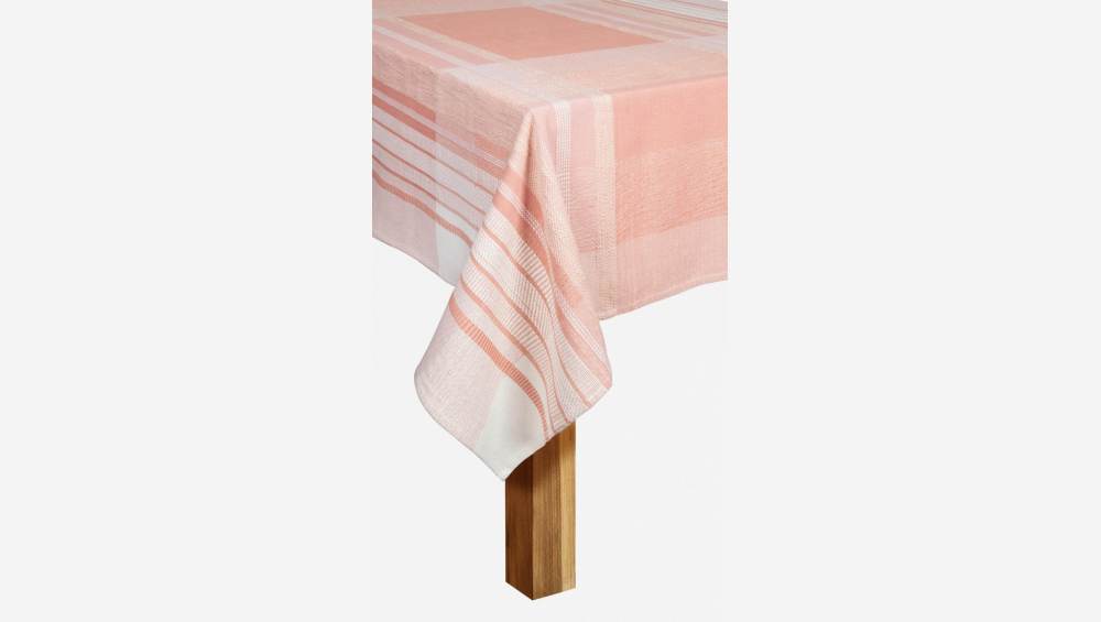 Mantel de algodón - 170 x 250 cm - Rosa