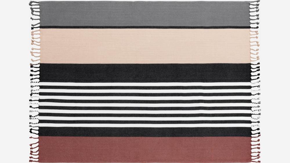 Plaid en coton - 130 x 170 cm - Noir