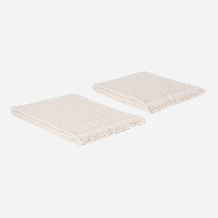 Set di 2 asciugamani da bagno - 50 x 100 cm + 70 x 140 cm - Beige