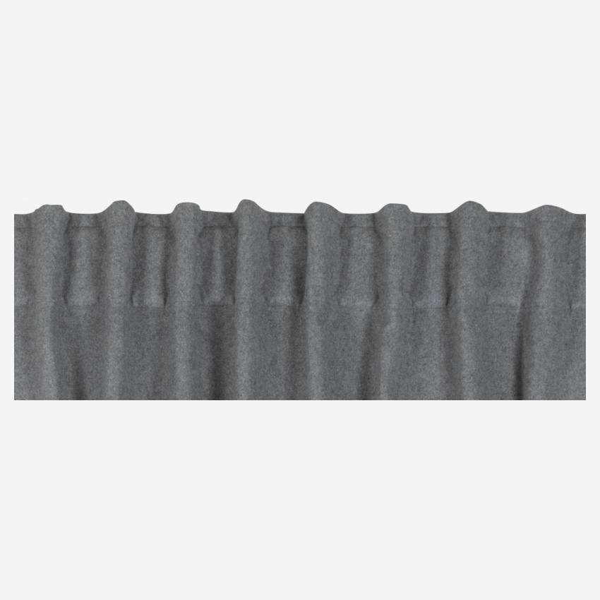 Conjunto de 2 cortinas de lã - 140 x 260 cm - Cinza