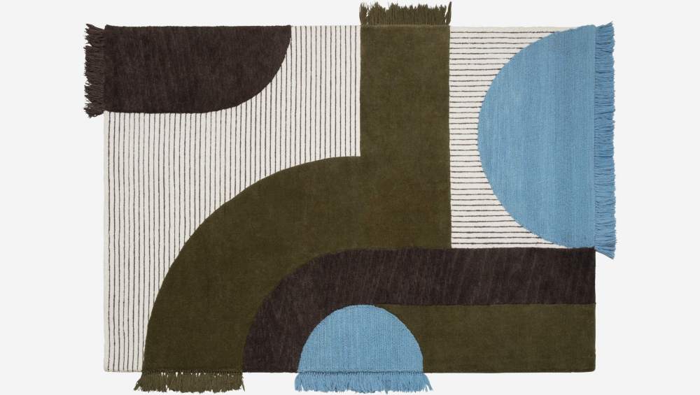 Tapis en laine et coton tufté main - 170 x 240 cm - Multicolore - Design by Floriane Jacques