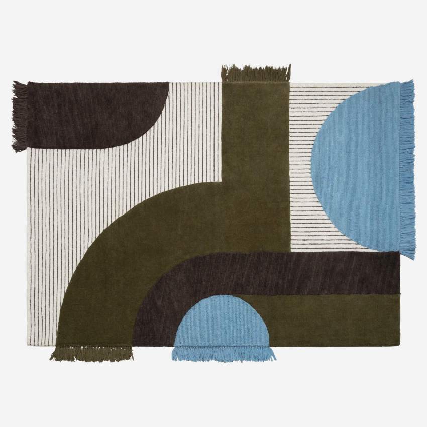 Tapis en laine et coton tufté main - 170 x 240 cm - Multicolore - Design by Floriane Jacques