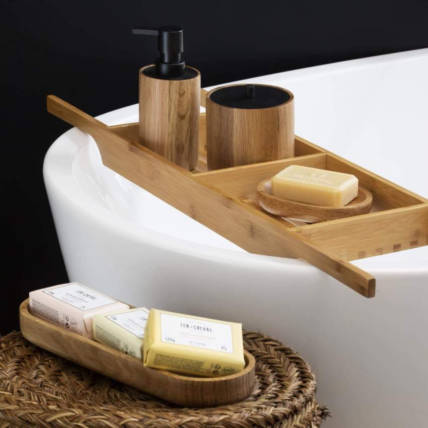 Mensola per vasca in bamboo - Naturale