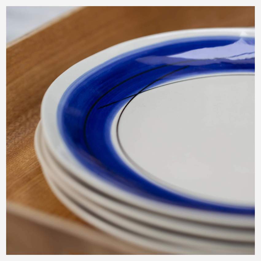 Dessertbord aardewerk - 20 cm - Blauw