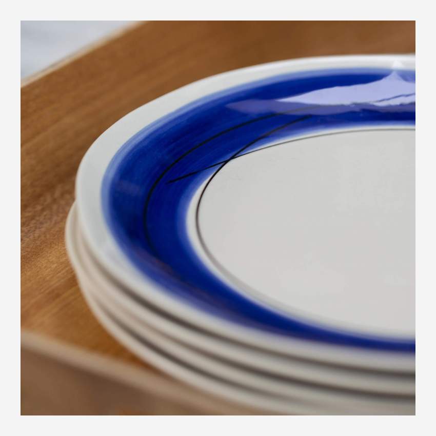 Dessertbord aardewerk - 20 cm - Blauw