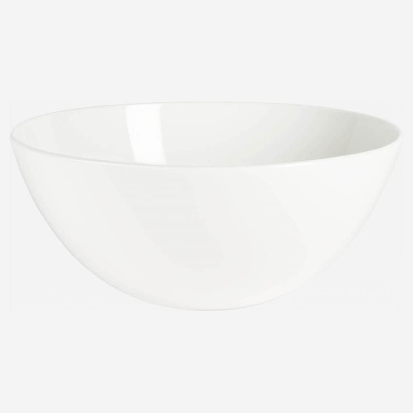 Piatto fondo in porcellana - Bianco - 25 cm