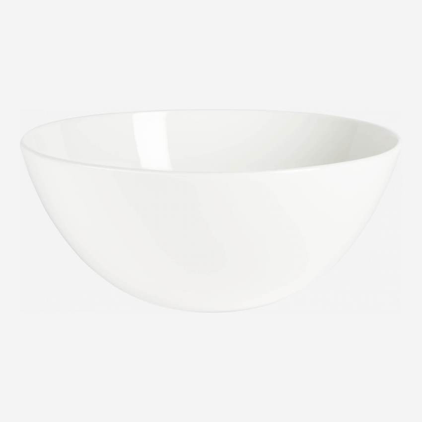 Piatto fondo in porcellana - Bianco - 25 cm