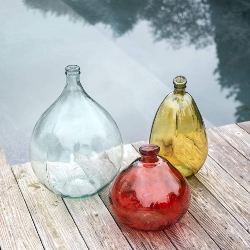 Vaso di vetro riciclato - 40 x 56 cm - Trasparente