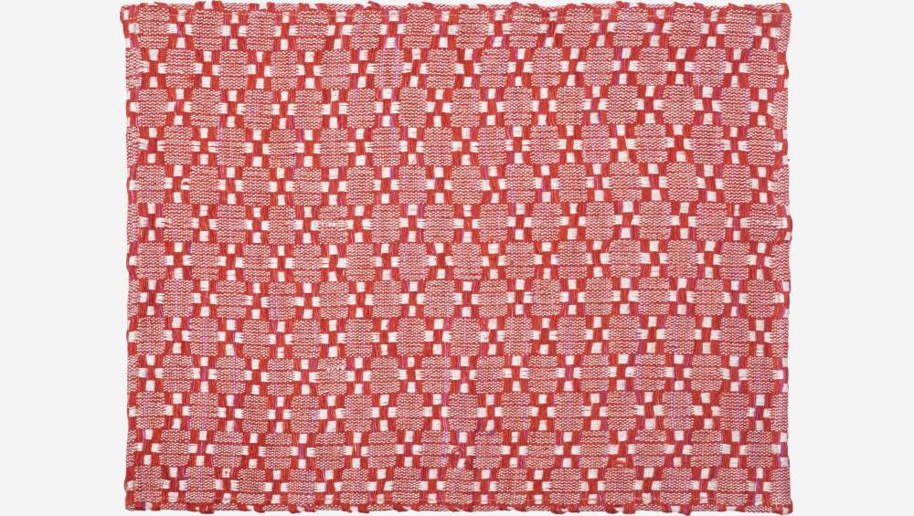 2er-Set Tischsets aus Baumwolle - 33 x 48 cm - Rot