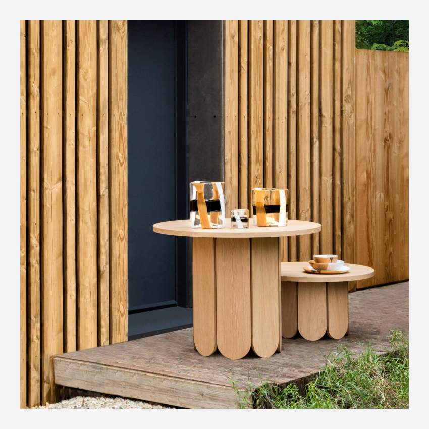 Mesa de refeição redonda de carvalho - Natural - Design by Pavel Vetrov