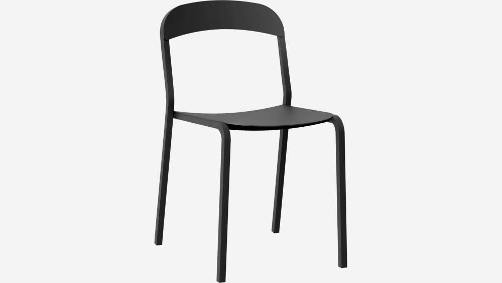 Cadeira em alumínio - Preto - Design by Marie Matsuura