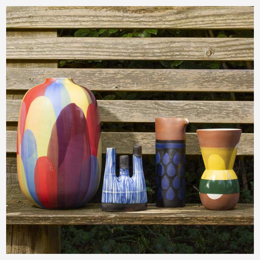 Vase en grès - Multicolore