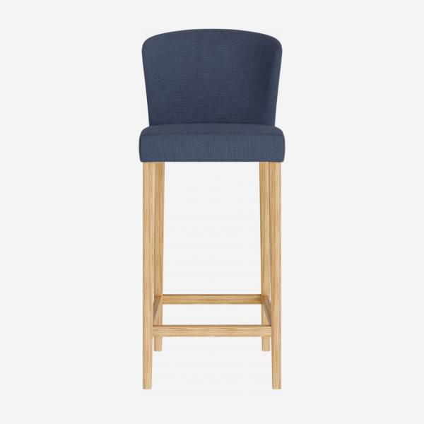 Cadeira alta de bar em tecido - Azul
