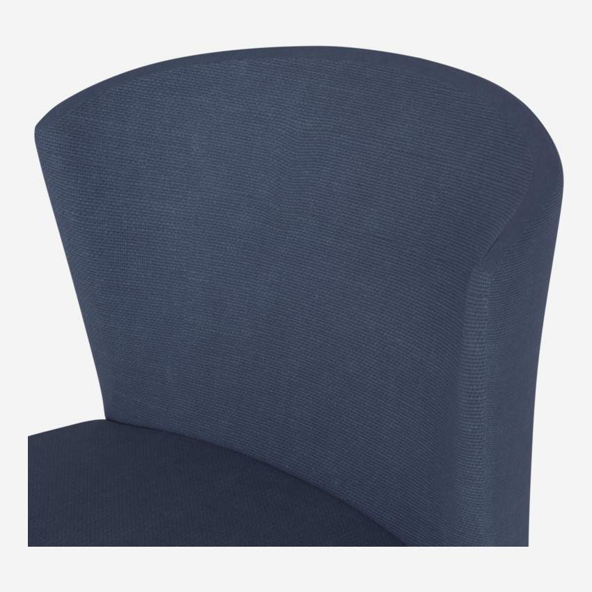 Chaise haute de bar en tissu - Bleu