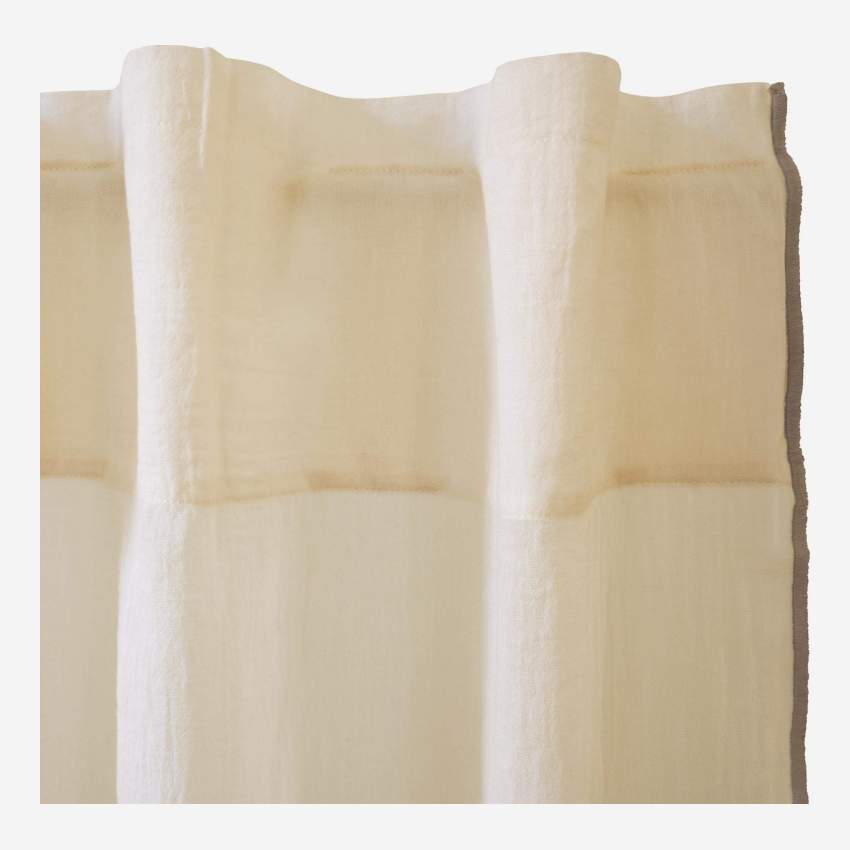 Confezione da 2 tende filtranti in garza di cotone - Écru