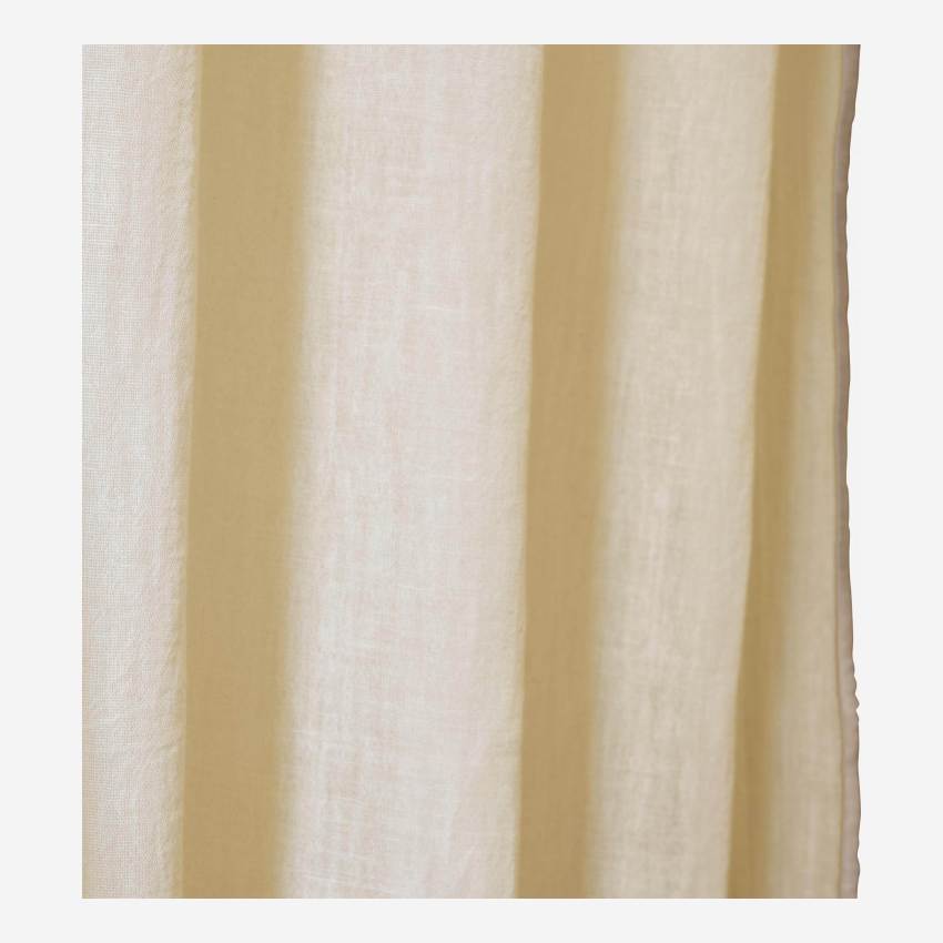 Lote de 2 cortinados transparentes em gaze de algodão - Cor natural