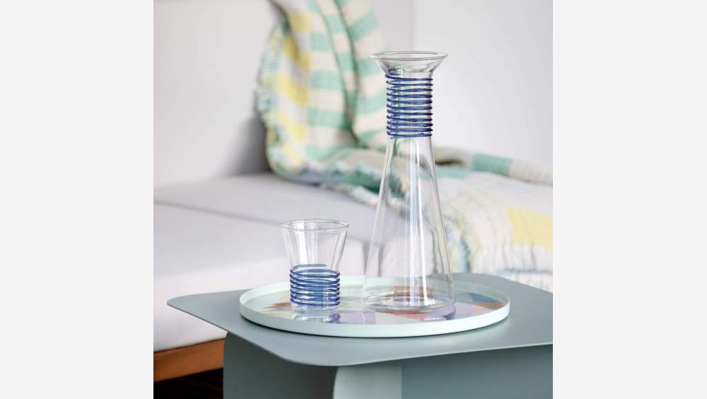 Trinkbecher aus Glas - 260 ml - Blau - Design by Chloé Le Cam