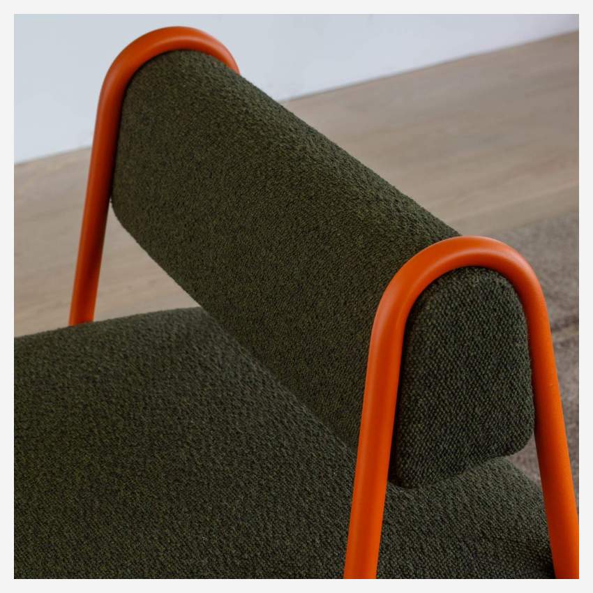 Fauteuil en tissu - Vert fougère - Design by Anthony Guerrée