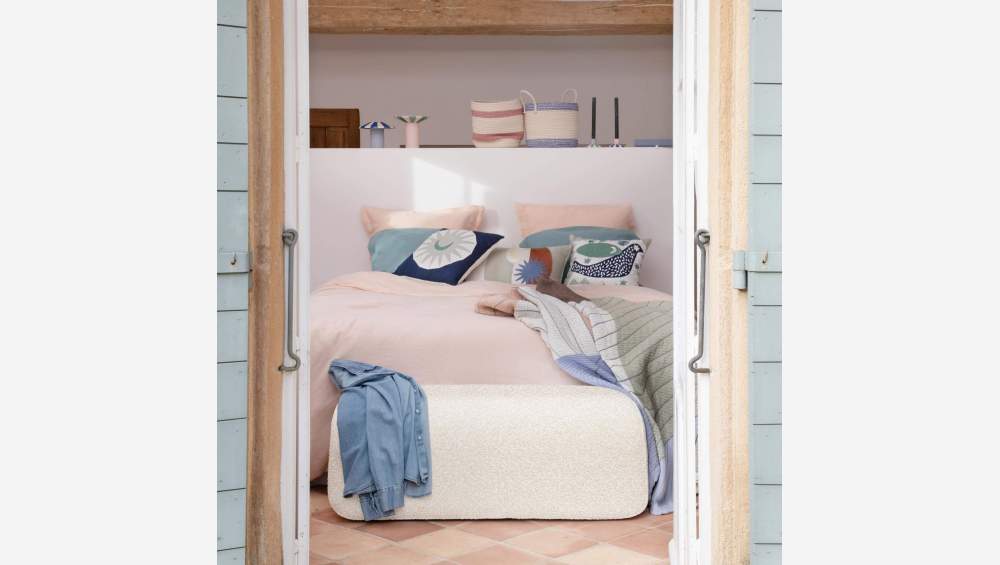 Bout de lit en tissu - Blanc - Design by Marie Matsuura