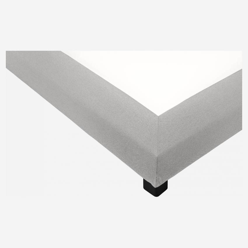 Bettgestell mit Lattenrost aus Stoff  - 2 x 90 x 200 cm - Grau
