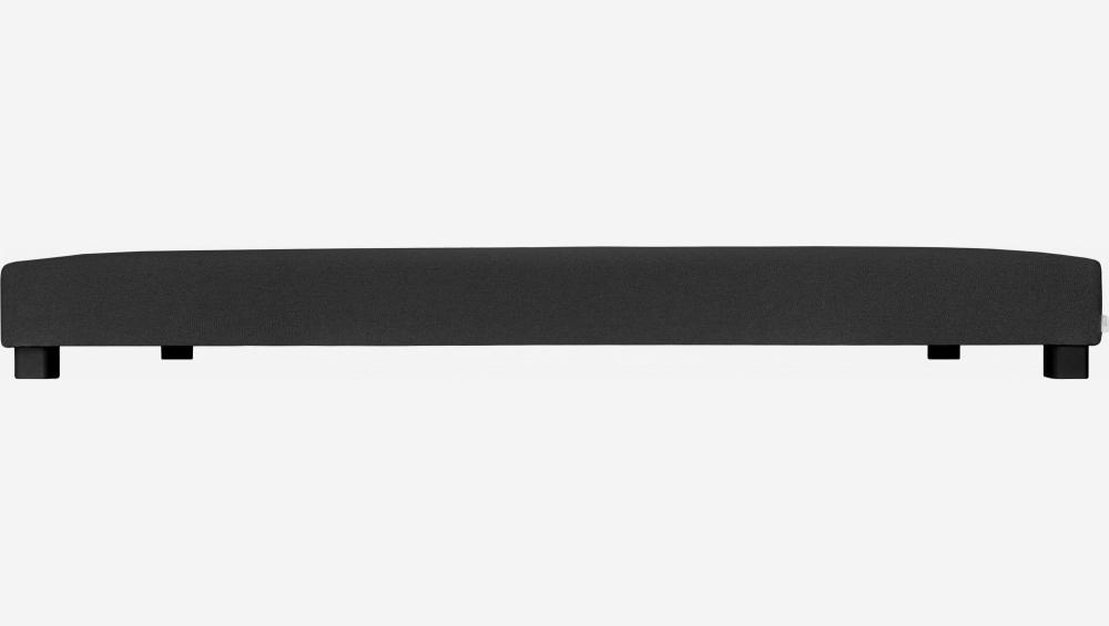 Bettgestell mit Lattenrost aus Stoff  - 2 x 90 x 200 cm - Anthrazit