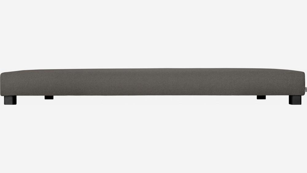 Bettgestell mit Lattenrost aus Stoff  - 2 x 90 x 200 cm - Maulwurfsgrau