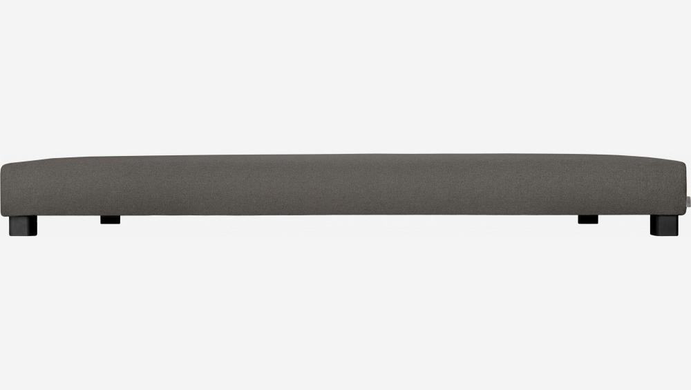 Bettgestell mit Lattenrost aus Stoff  - 2 x 80 x 200 cm - Maulwurfsgrau