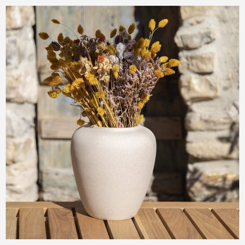 Vaso in arenaria - 22 x 25 cm - Beige