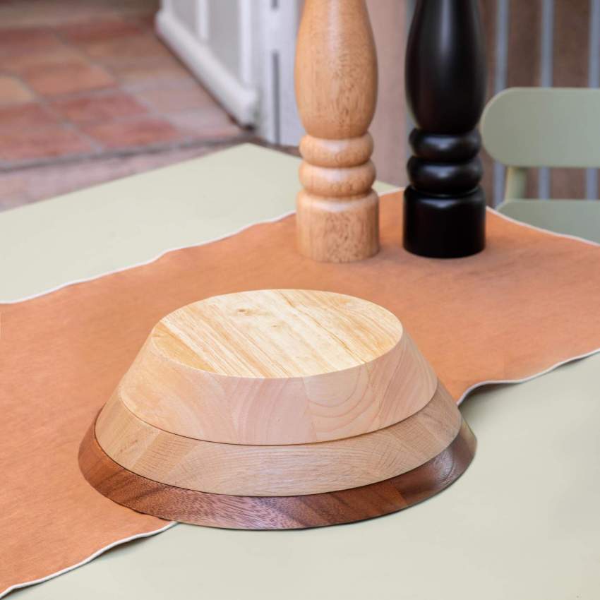 Conjunto de 3 tábuas em madeira de hévea, carvalho e acácia - Natural - Design by Chloé Le Cam