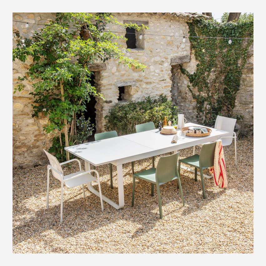 Sedia da giardino in alluminio e textilene con braccioli - Grigio tortora