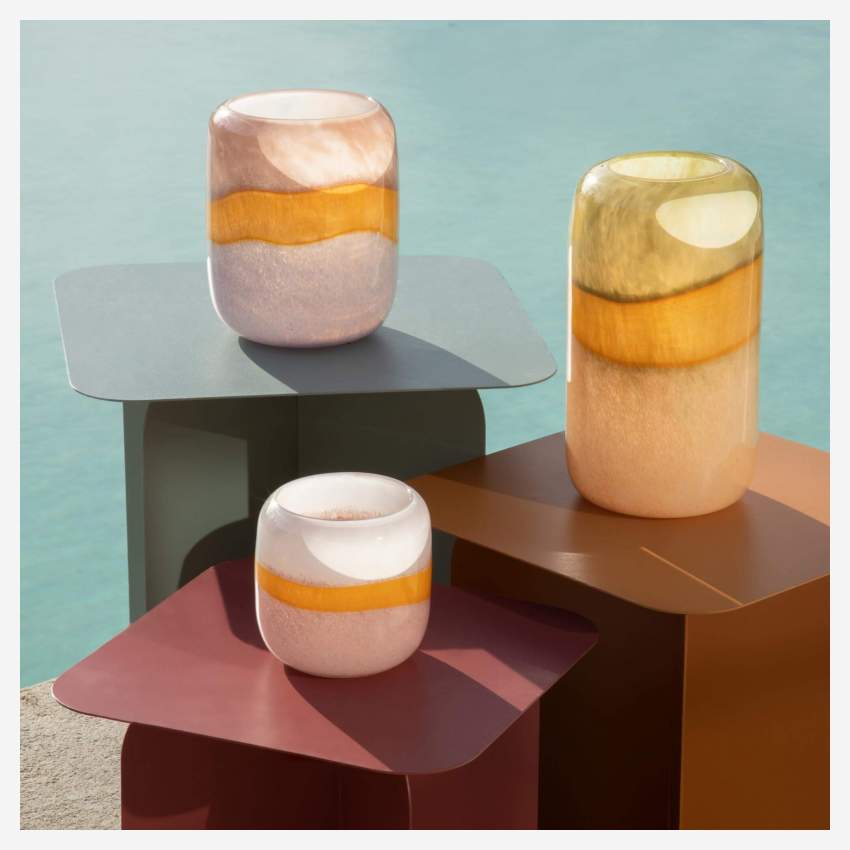Vaas van geblazen glas - 23 x 35 cm - Meerkleurig