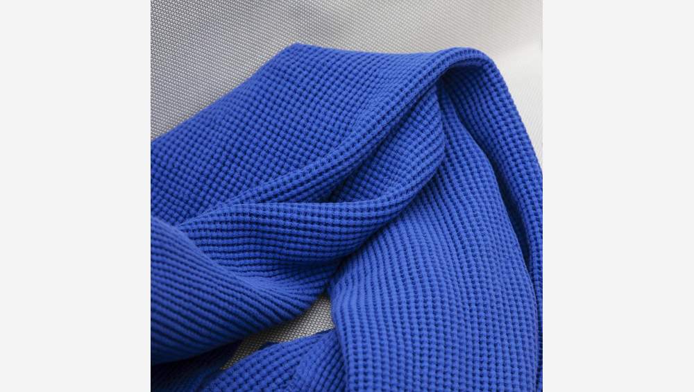 Plaid aus Baumwolle - 130 x 170 cm - Blau