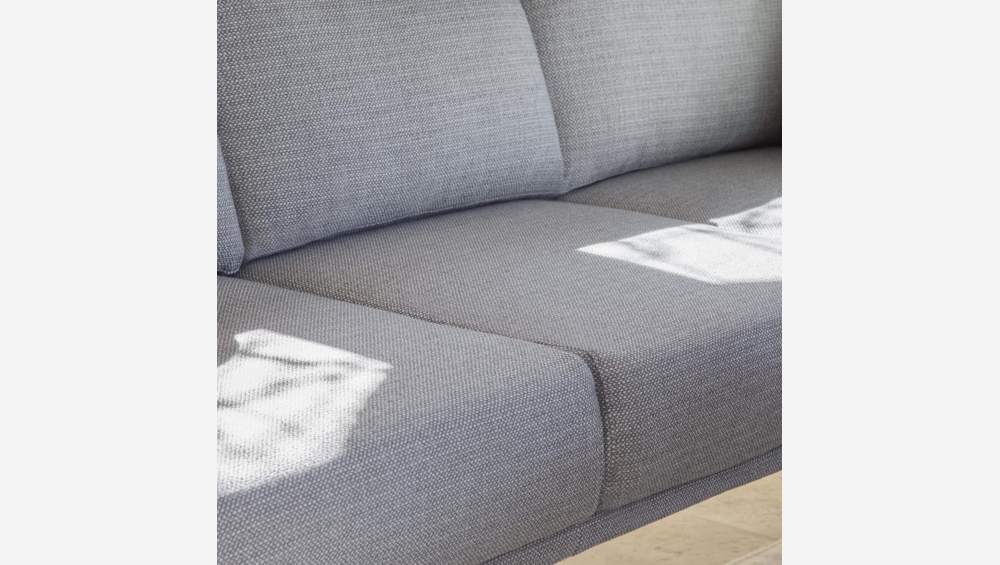 Sofá de 3 lugares em tecido - Cinza claro