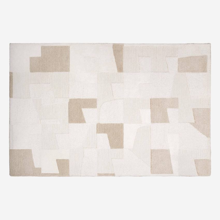 Tapis tufté en laine - 240 x 170 cm - Beige - Design by Floriane Jacques