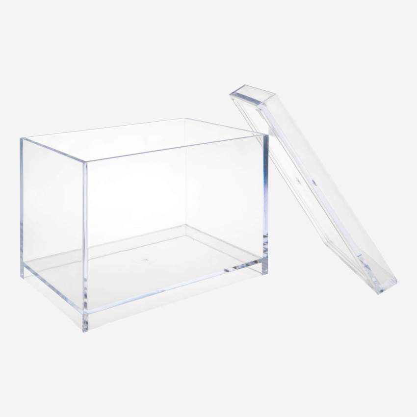 Caja con tapa - 14 x 17 x 21 cm - Transparente