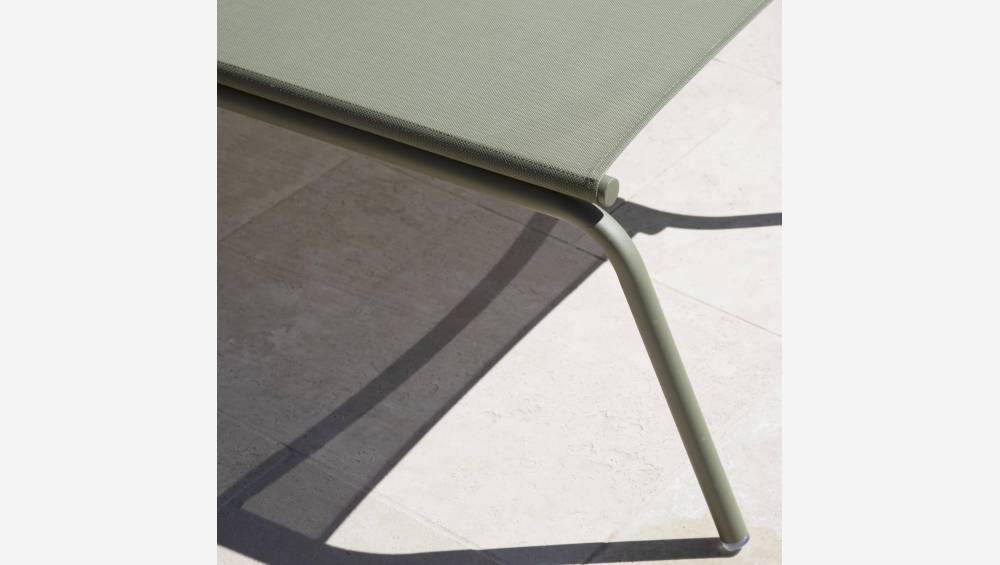 Ligstoel van aluminium en textilene - Kaki groen