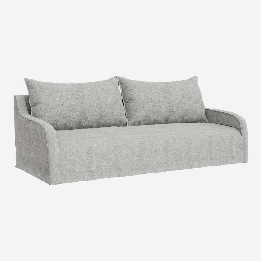 3-Sitzer-Sofa aus Leinen - Beige meliert