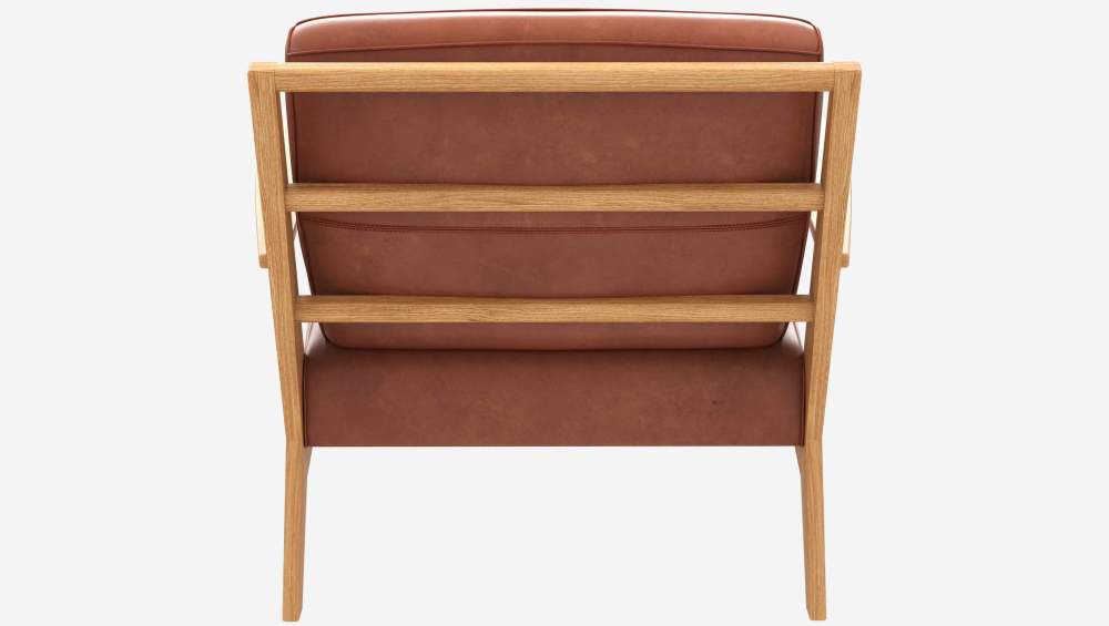 Sessel aus Vintage-Leder - Cognacbraun