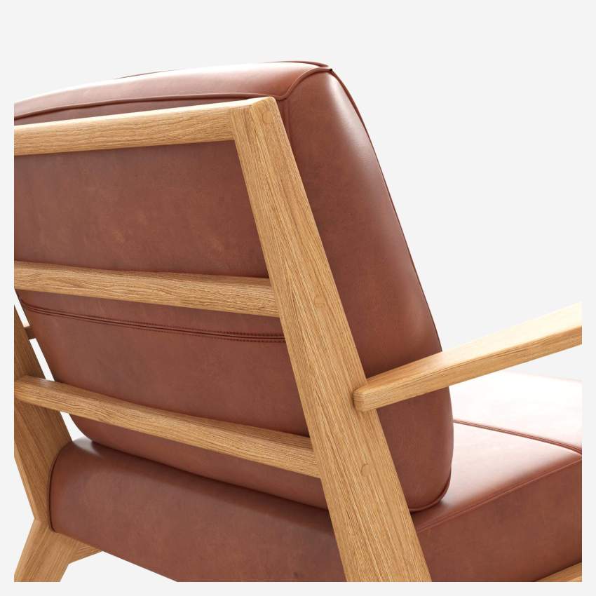 Sessel aus Vintage-Leder - Cognacbraun