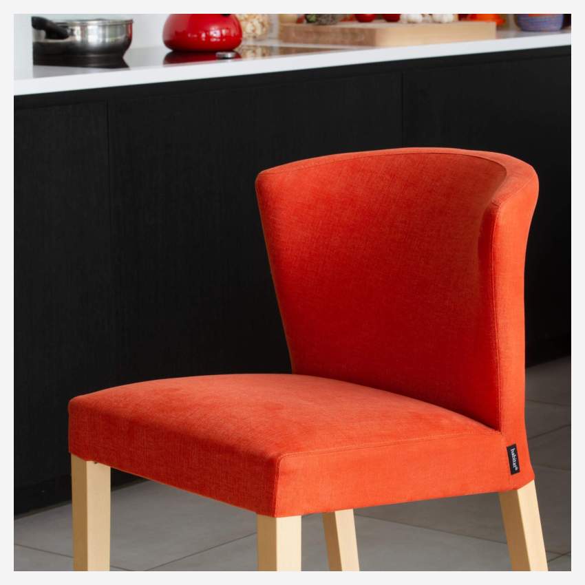 Cadeira alta de bar em tecido - Cor de laranja