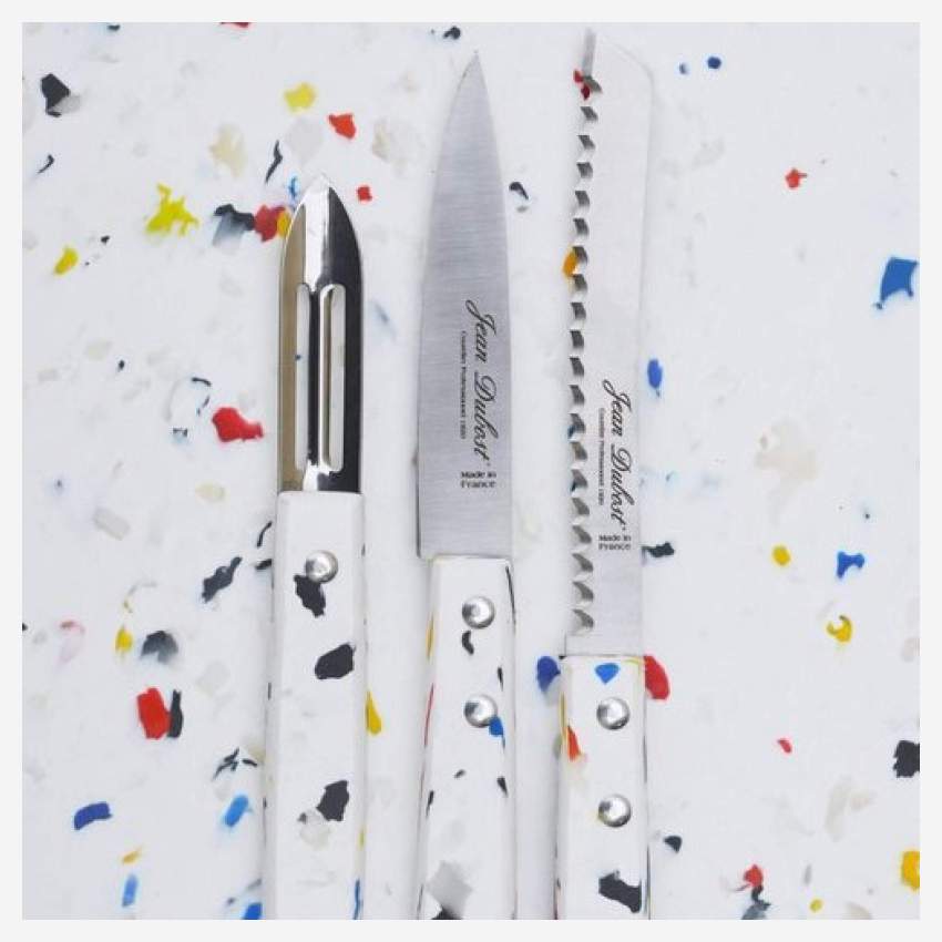 Conjunto de 3 facas - Modelo Sense - Branco