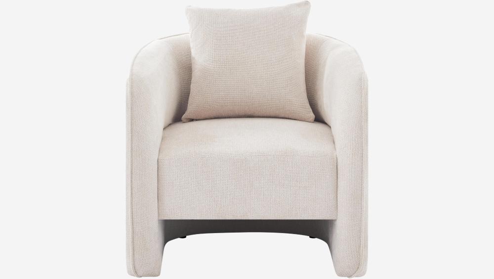 Fauteuil en tissu chenille - Beige