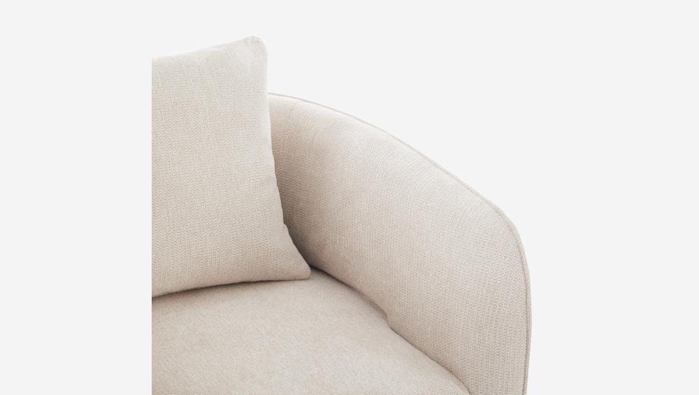 Fauteuil en tissu chenille - Beige