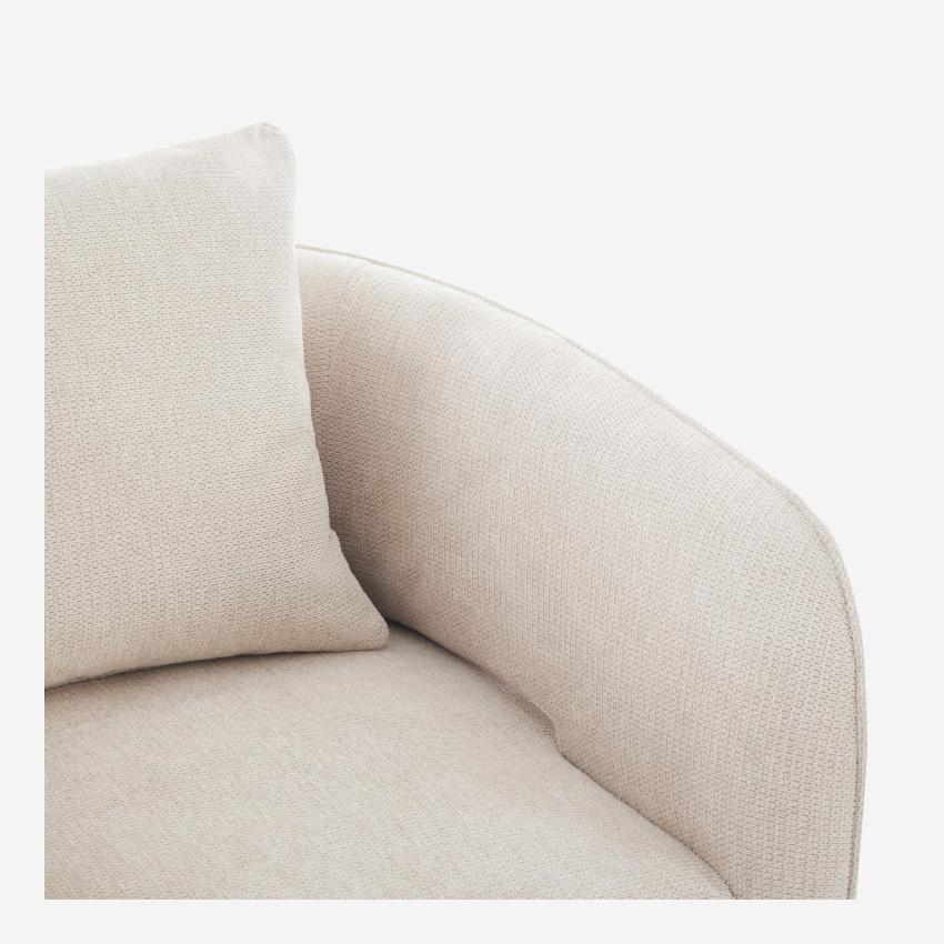 Fauteuil en tissu chenille - Beige