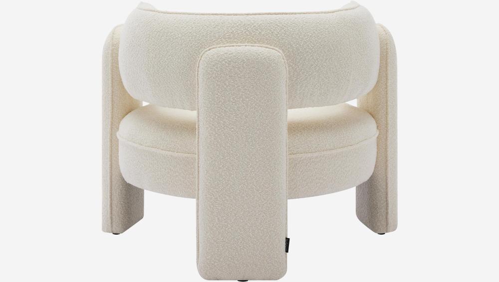 Fauteuil tripode en tissu bouclette - Blanc cassé