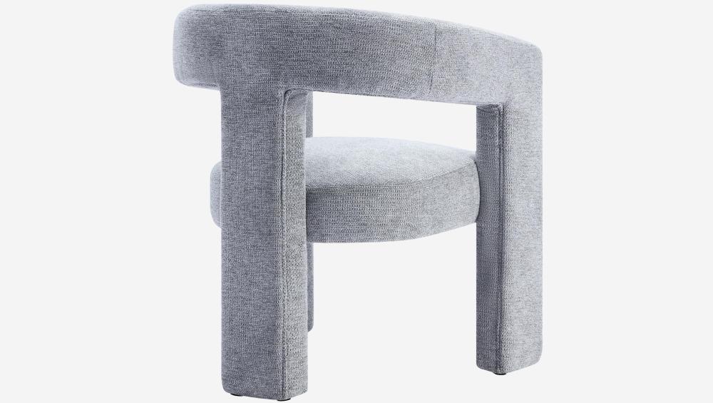 Fauteuil tripode en tissu chenille - Gris clair